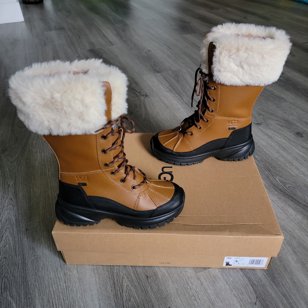 UGG Yose Tall Fluff Waterproof Leather Boot